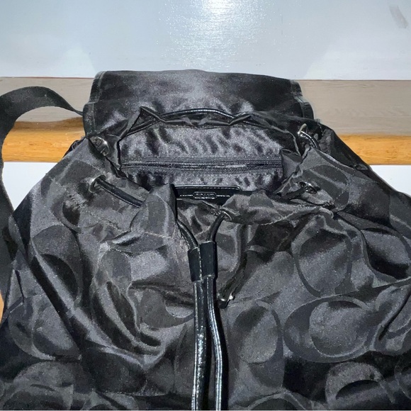 Coach // Black Drawstring Backpack - Picture 3 of 6